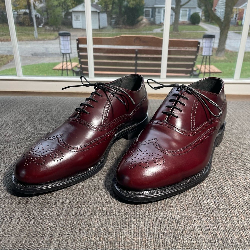 Iron Age 9.5W NEW Steel Toe Oxblood Burgundy Oxford Wingtip